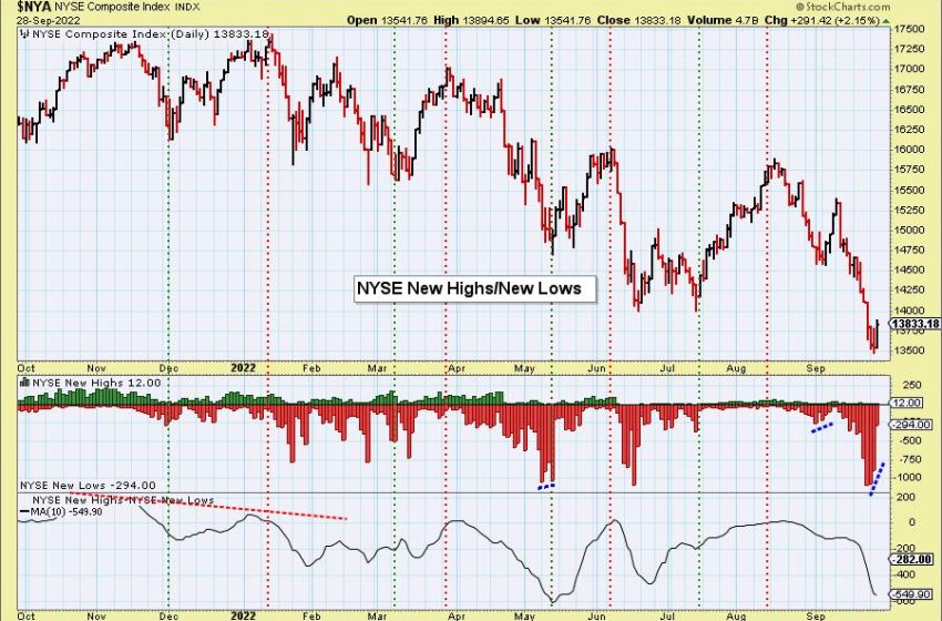  NYSE and SPX New Lows Confirm Price Bottom