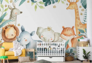   Jungle murals for the wall as an idea for nursery