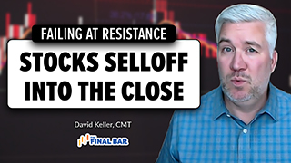  Stocks Selloff into Close After Failing at Resistance