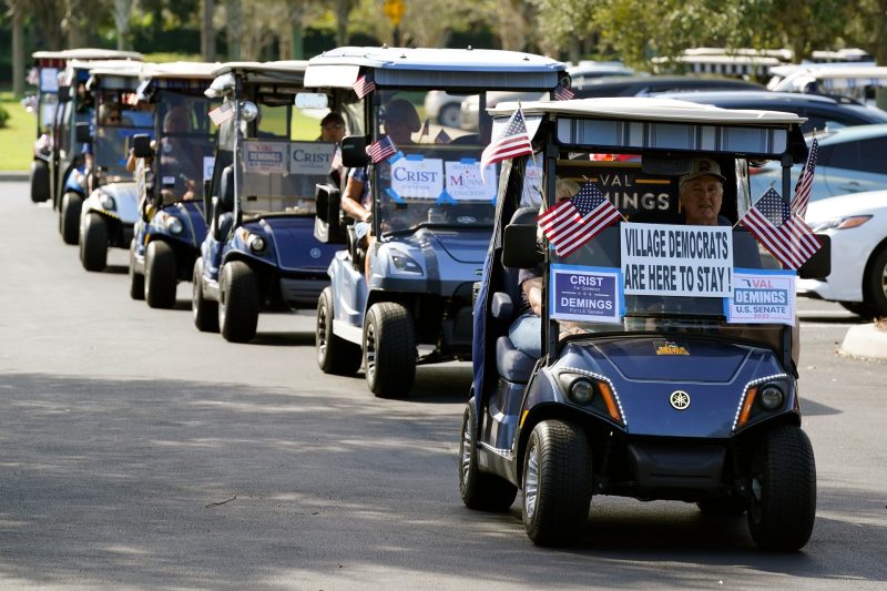  Surprise Sight: ‘Harris for President’ Golf Cart Parade Takes Over Trump Territory with Hundreds in Tow